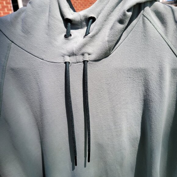 Reebok 3XL Mens Hooded Sweatshirt Black Triangle Logo Gaiter Neck Seafoam Green - Picture 3 of 13